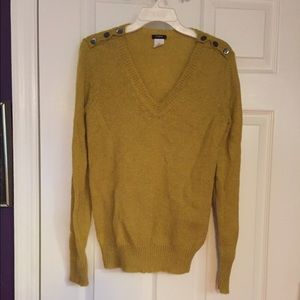 J.Crew olive green V neck sweater size S