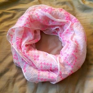 Pink & White AE Infinity Scarf