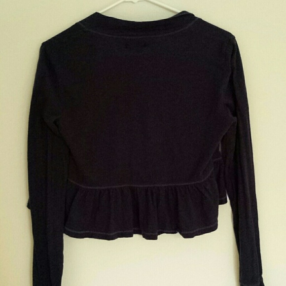 Dark blue Ruffled top - Picture 2 of 3