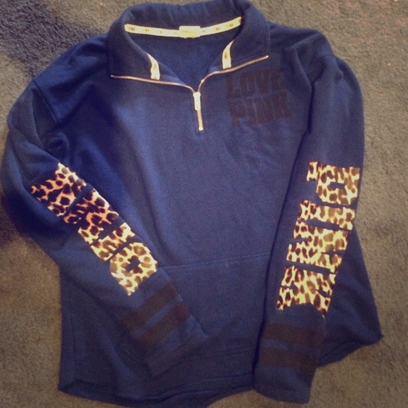 Vs PINK blue half zip