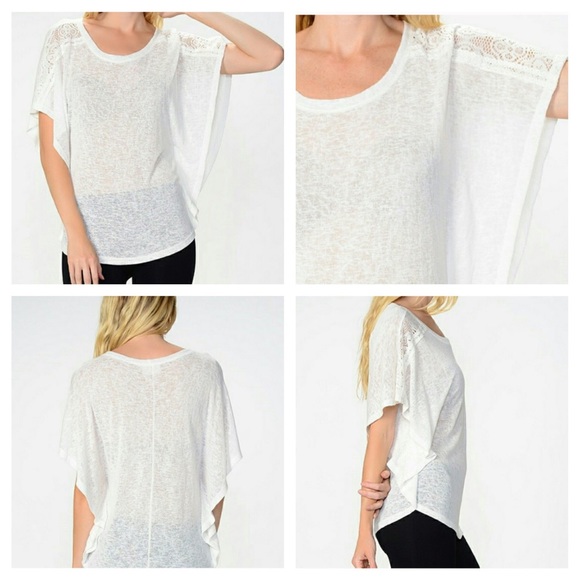 Cute white butterfly top - Picture 4 of 4