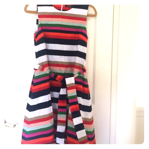 Striped sleeveless dress