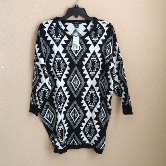 Black/White Tribal Sweater