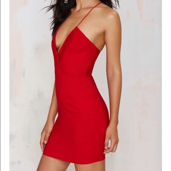 Nastygal (Honey Punch) red dress - Picture 2 of 3