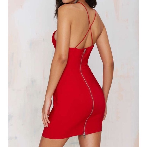 Nastygal (Honey Punch) red dress - Picture 3 of 3