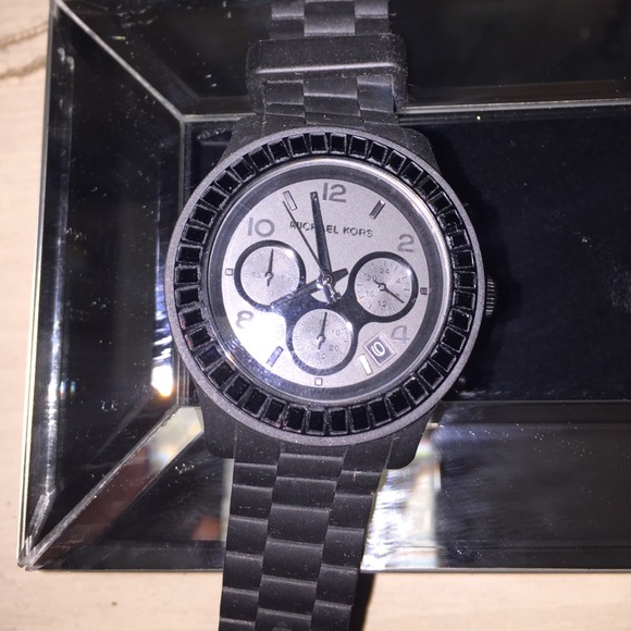 Black Michael Kors watch with black