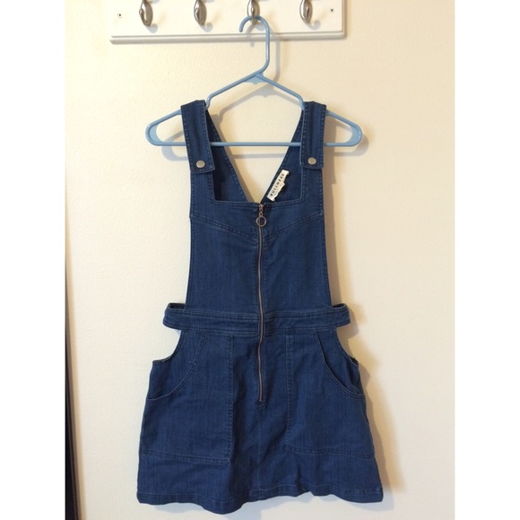Mini Jean overall dress