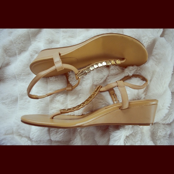 BCBG kitten wedge sandals