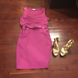 New York and Company Pink Sheath Dress stretch