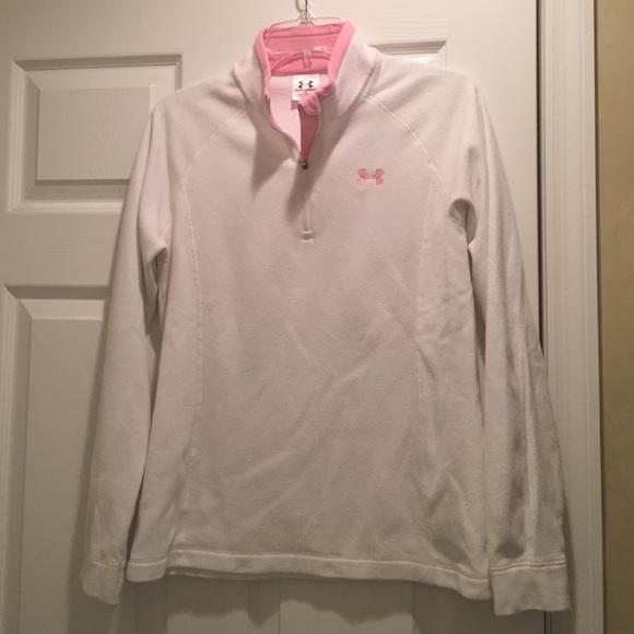 Under Armour White 1/4 Zip Fleece