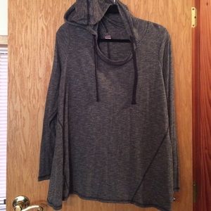 Grey hoodie.