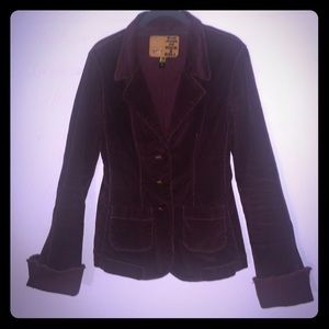 Blue Jeans Rock & Roll burgundy corduroy blazer