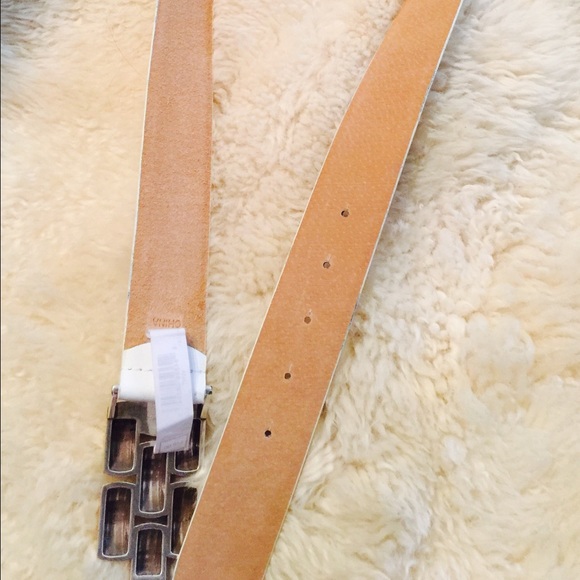 Calvin Klein Leather 48” White Belt main image 4