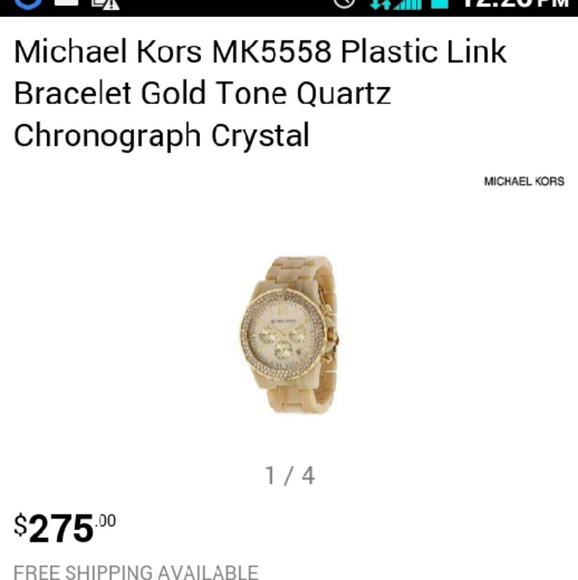 Micheal kors two toned crystal watch