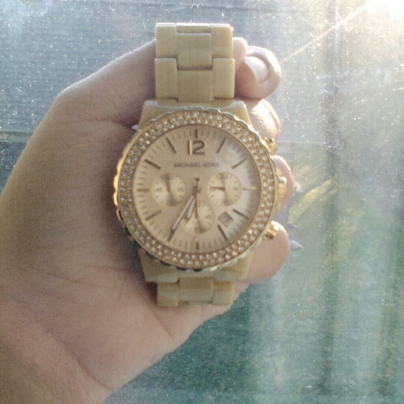 Micheal kors two toned crystal watch main image 4