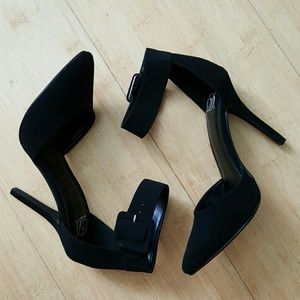 Black heels with ankle strap