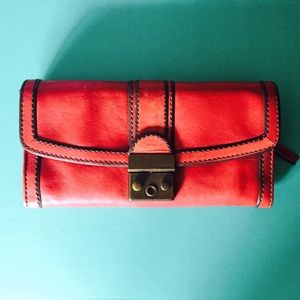 Red Fossil Wallet