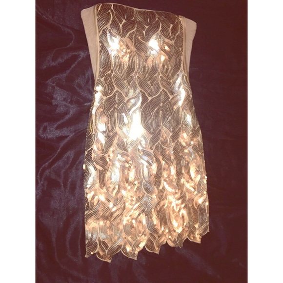 Gold Bebe Cocktail Dress