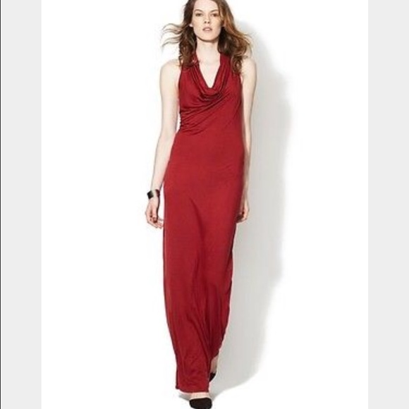 Helmut Lang cowl neck racerback maxi dress