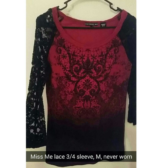 Miss Me Lace Sleeve Top