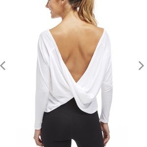 Gray fabletics switch back tee