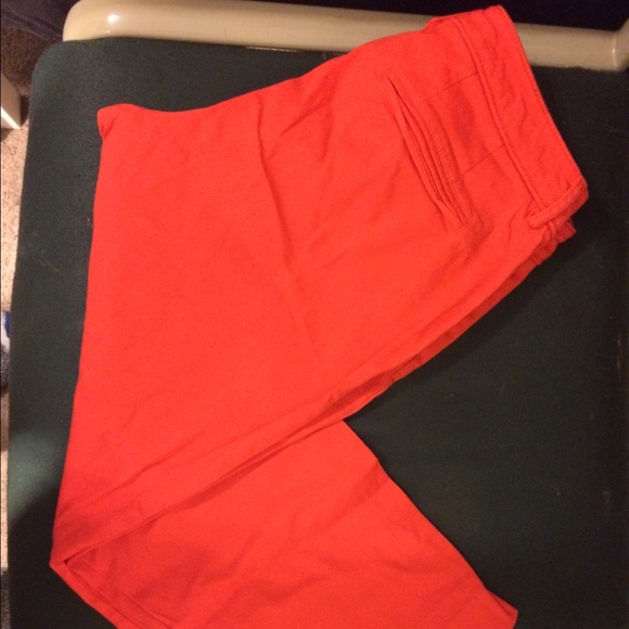 Orange cropped pants