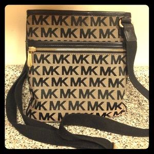 Michael Kors cross body canvas purse