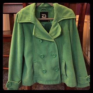 Green dollhouse pea coat