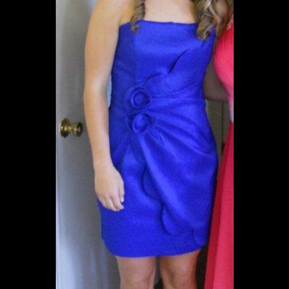 Royal blue cocktail dress