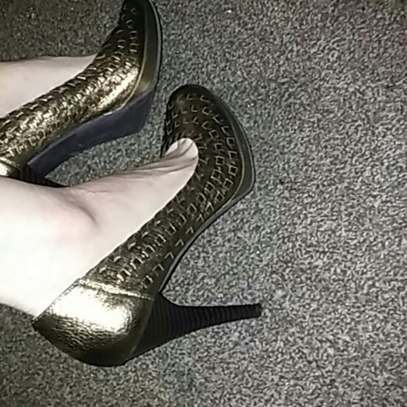 Gold heels
