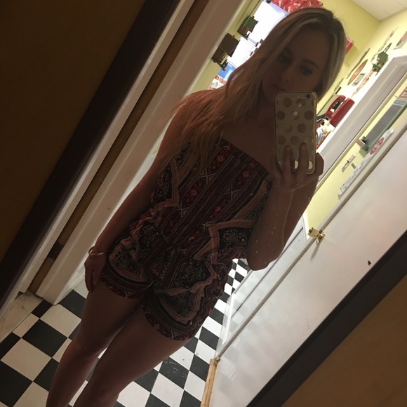 Strapless Tribal Romper - Picture 2 of 2