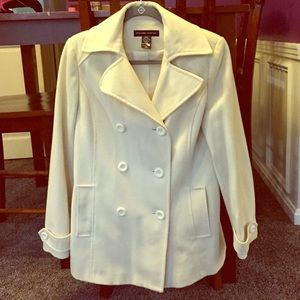 Long white/cream NY&C pea coat