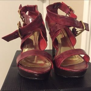 Sexy open toed red heels for a sexy night out