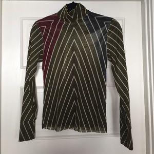 Vivienne Tam Mock Neck Long Sleeved Blouse