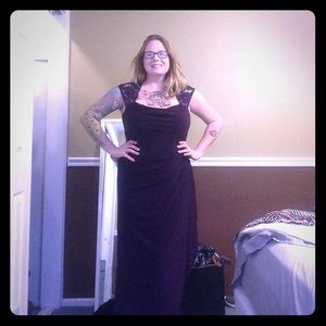 Formal dress with lace detail