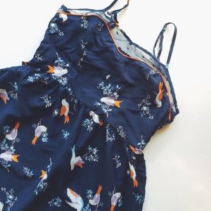 Navy printed dress