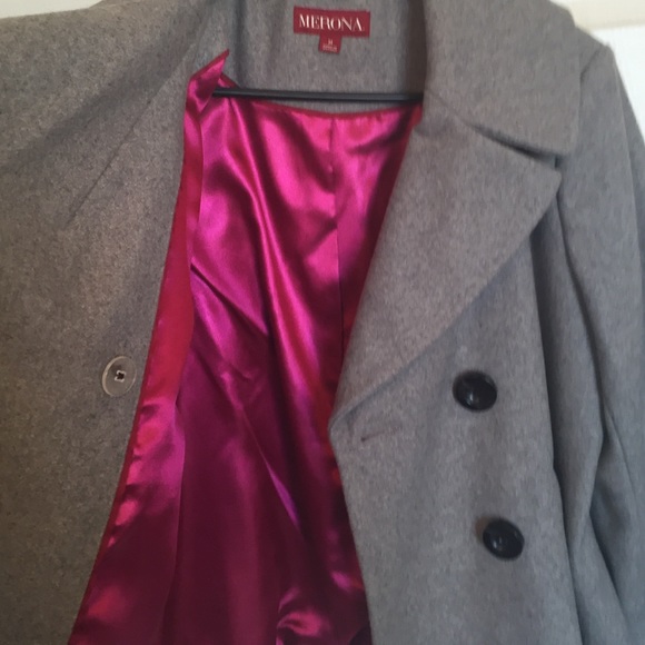 Grey Pea Coat - Picture 3 of 3