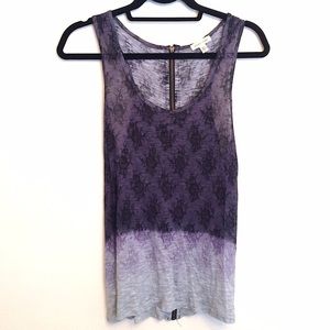 Ombré Purple Zip Tank Top