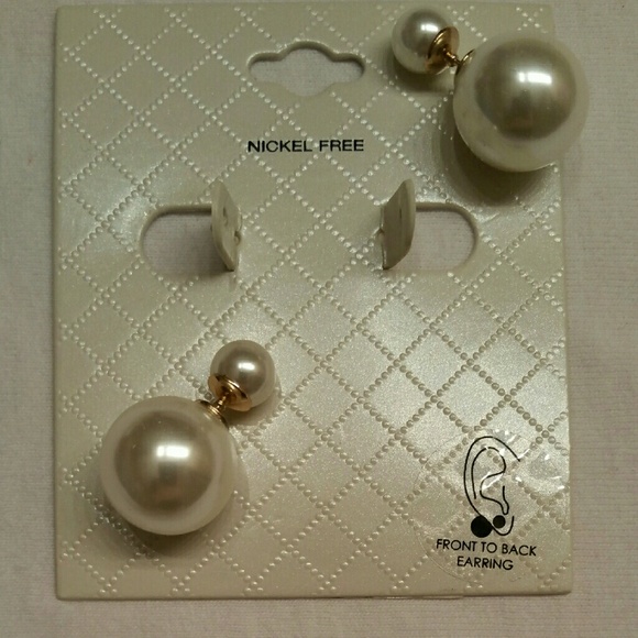 Front to back Pearl Earrings