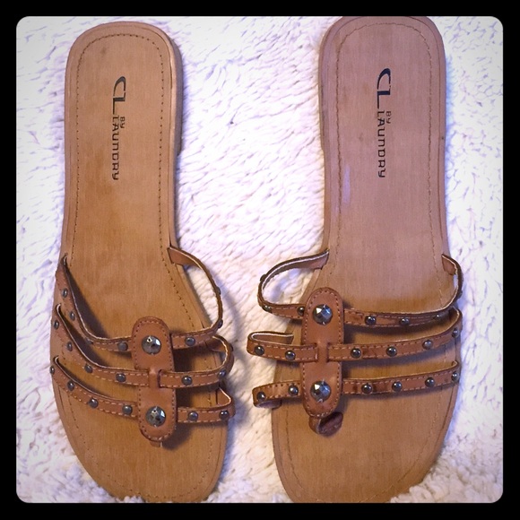 New, tan sandals. CL by Laundry! $7