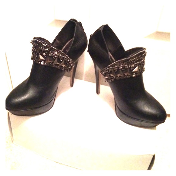 Black Ankle Booties by Bakers