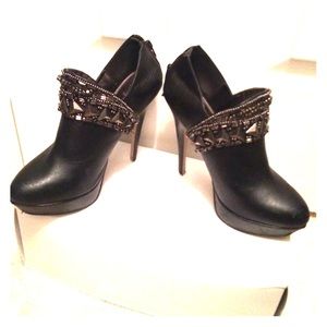 Black Ankle Booties by Bakers