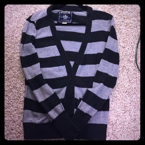 VS PINK black/grey striped sweater! PRICE IS FIRM