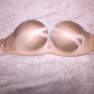 Victoria secret bombshell nude strapless bra 34C