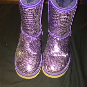 purple sequin uggs size 7