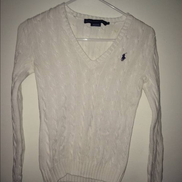 ralph lauren small cable knit sweater