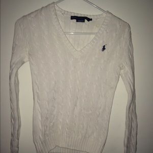 ralph lauren small cable knit sweater