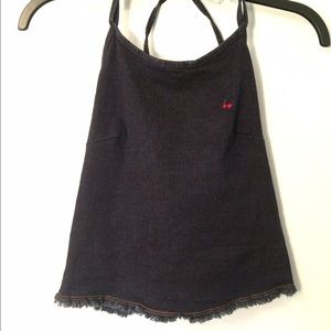 Vintage 90's denim cherry crop top