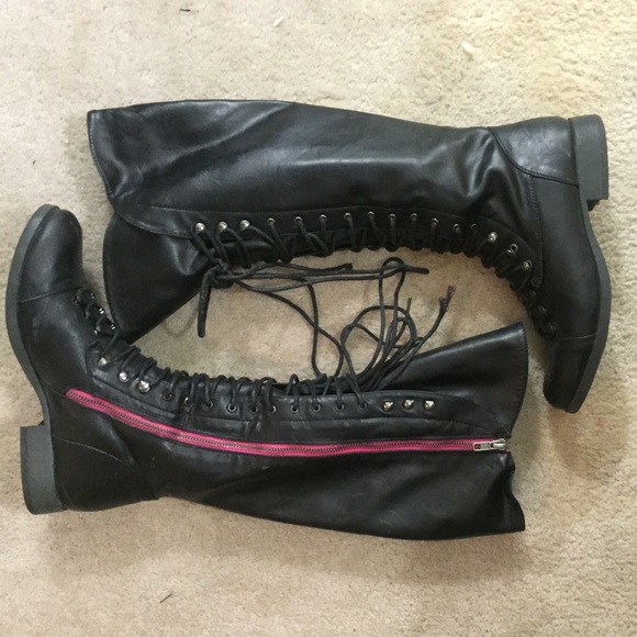 Knee-high Combat Boots