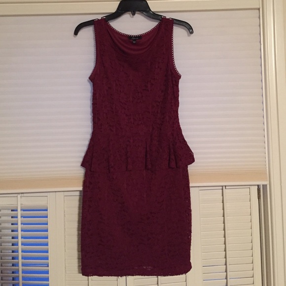 Wine colored party dress